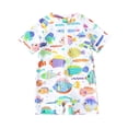 thumbnail image 1 of Splozh Rash Guard Toddler Swimsuit Children Comfortable Breathable Skin Friendly Long Sleeved Swimsuit Fashionable Printed Zipper Swimsuit White,2-3 Years, 1 of 4
