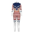 thumbnail image 2 of Jumpsuits for Women Dressy 2024 Long Sleeved Independence Day Holiday 3D Printing National Flag Splicing Sexy Bodysuit Rompers for Women 2024, 2 of 5