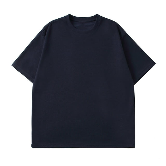 ameIAEA Mens Summer Causal Shirts Short Sleeve Crewneck Tee Tops Solid Color Basic T-Shirts