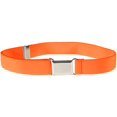 thumbnail image 2 of Kids Elastic Adjustable Strech Belt With Silver Square Buckle - Orange, 2 of 2