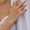 B420-8, variant on Creative Butterfly Link Chain Bracelet Connected Finger Ring Bangle Bracelets for Women Linked Hand Harness Couple Jewelry Gifts
