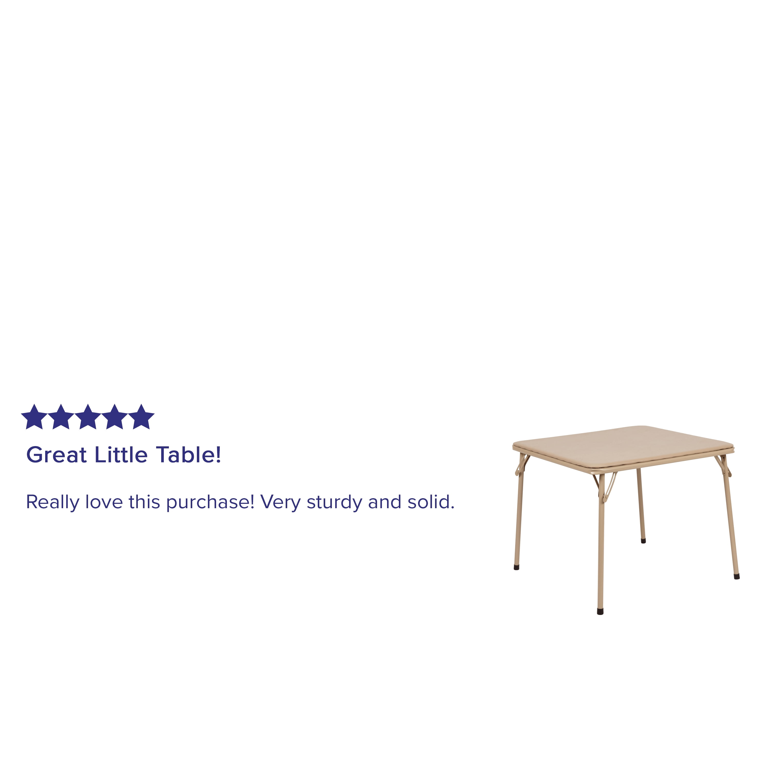 Emma + Oliver Kids Tan Folding Game and Activity Table - Toddler Table for Daycare Center