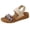 White, variant on Women's Leopard Print Slingback Platform Sandals Lightweight Non Slip Open Toe Comfortable Walking Shoes White Size 9