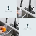 thumbnail image 4 of Oil Rubbed Bronze Kitchen Faucet with Soap Dispenser, High Arc Modern Sink Faucet with Pull Down Sprayer and Deck Plate Fit for 1 or 3 Hole for Pot Filler Bar Farmhouse Laundry Rv, ORB, 4 of 13