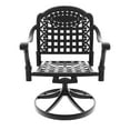 thumbnail image 4 of All-weather Aluminum 3 Dining , 2 Rotating Chairs & 39.37" Table, Black, Rust-, Ergonomic Seating Option Cast Swivel Rust-, Relaxing, 4 of 6
