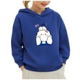 thumbnail image 2 of GERsome Toddler Boys Girls Sweatshirt Long Sleeve Hooded Unisex Kids Pullover Fall Casual Tops Hoodie Cute Cartoon Graphic Size 7-8 Years, 2 of 7