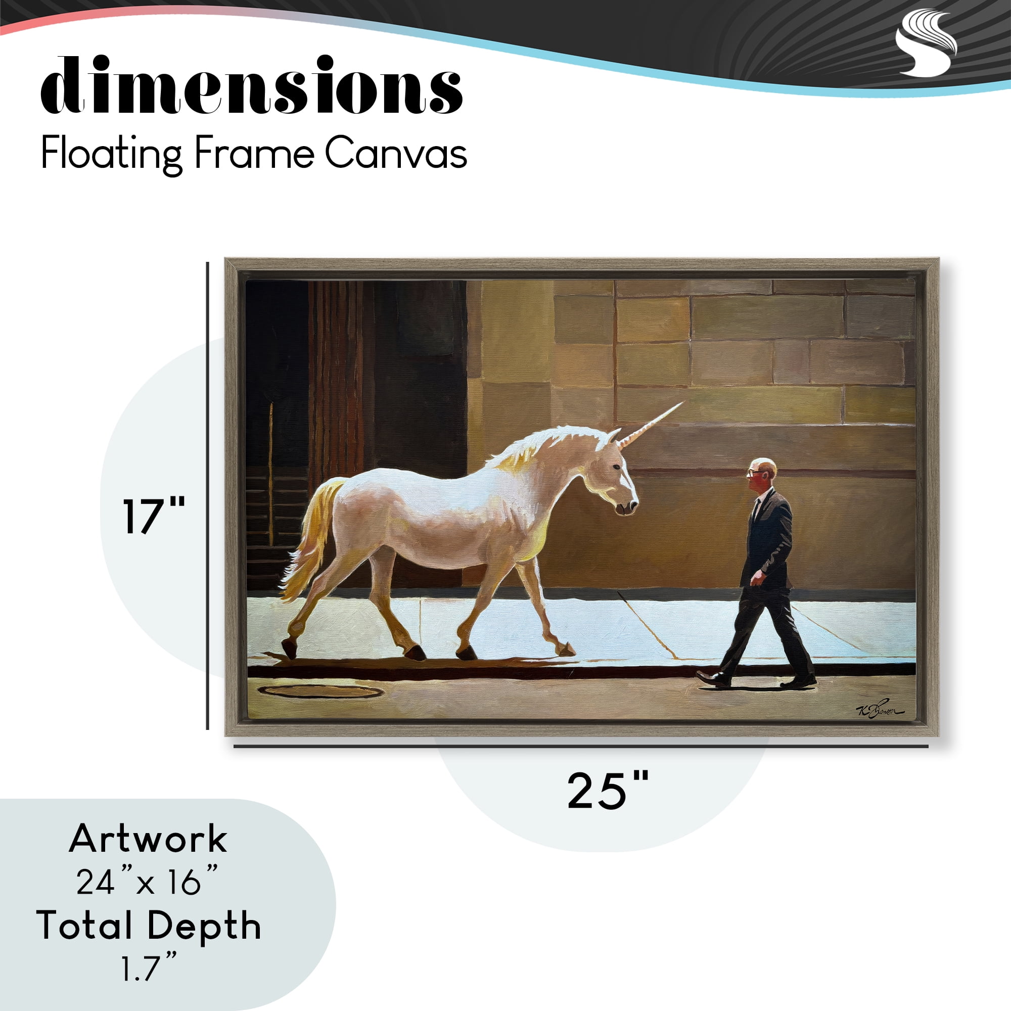 The Exception Proves The Rule Brown Framed Floater Canvas Wall Art, design by Keith Thomson