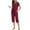 Red, variant on Fashion 2 Piece Sets for Women Summer Plus Size Casual Loose Solid Round Neck Short Sleeved Capris Home Set Pajamas And Pajamas