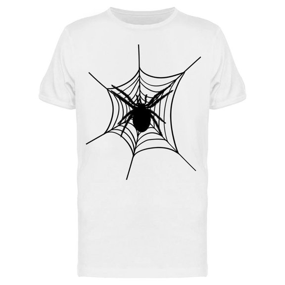 Big Black Spider On Web Tee Men's -Image by Shutterstock