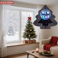 thumbnail image 4 of Stylish Metal Hanging Christmas Tree Wind Spinner - - Lit Design with Layered Circles for Festive Yard & Garden Decor, 4 of 7