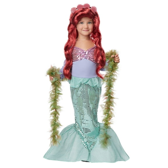 Disney Princess The Little Mermaid Ariel Girl's Halloween Fancy-Dress Costume for Toddler, 3T-4T