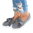 thumbnail image 3 of Willtoo Platform Sneakers for Women - Comfortable Slip On Shoes with Bow Gray, 3 of 6