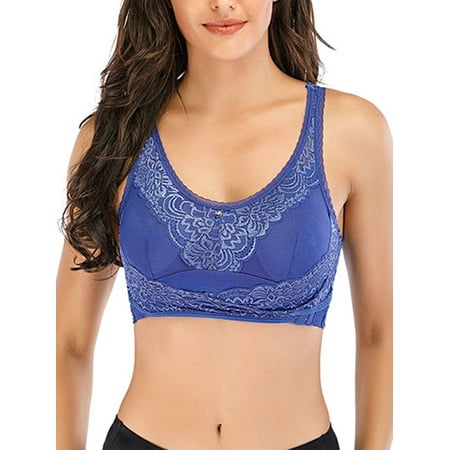 

Womens Seamless Sports Bra Front Cross Hook Racerback Padded Yoga Bras with Removable Padded