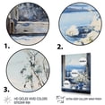 thumbnail image 3 of Designart "Mountain View of Mount Fuji in Japan Window III" Landscapes Framed Wall Art - Traditional White Japan Entryway Framed Wall Art Print, 3 of 6