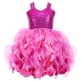 thumbnail image 5 of Bobifish Toddler Girls Party Dress Glitter Sequin Sweetheart Neck Ruffles Pleated Cake Dress Children EventsGirls Dress, 5 of 5