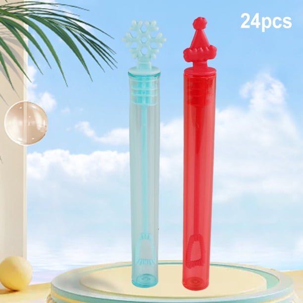 5 Piezas Pompas De Jabon, Mini Pompas De Jabón,Broma Y Divertido Navidad Palo De Burbuja,Burbuja Varita De Burbujas Para Cumpleaños, Bodas,Navidad,Exteriores Juguetes(A