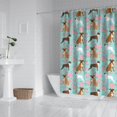 thumbnail image 2 of Cute Boxer Dog and Flowers Florals Shower Curtain 72"x84" ,Bathroom Decorative Shower Curtains Set with 12 Hooks,Modern Waterproof Washable Shower Curtain, 2 of 6