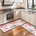 thumbnail image 3 of Kitchen Rugs Sets Of 2,Pioneer Flower Floral Print Pattern Anti Fatigue Kitchen Mat Rugs Non Slip Washable,Decorative Kitchen Floor Mats for Kitchen,Sink,Laundry,17"x47"+17"x47", 3 of 5