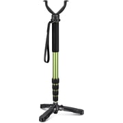 SharpOptics Hunting Monopod Stick Tripod Crossbow Rest, 20.5-66.1" Adjustable Lightweight Tripod, Green