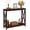 Dark Brown, variant on SONGMY Sofa Side Console Table with 2 Storage Shelves Narrow Accent Table for Entryway/Hallway/Living Room, 39.3in L x 11.8in W x 31.6in H, Black