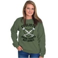 thumbnail image 3 of Cyclists Break Hearts Not Bones Biker Unisex Plus Fleece Graphic Sweatshirt Brisco Brands 2X, 3 of 5