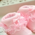 thumbnail image 6 of Stibadium 1PC Baby Girls Sock Children Princess Bowknot Lace Flowers Short Socks Cotton Ruffle Frilly Trim Ankle Socks 0-6 Month Toddlers Infants Cotton Ankle Socks Princess Bowknots Socks Baby Socks, 6 of 6