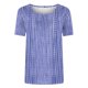 thumbnail image 3 of Tops de Manga Corta de Algodón para las Mujeres, Estampado Cuello Redondo Suéter Blusa de Moda para el Hogar Y el Uso Diario, 3 of 4