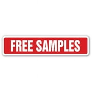 1.5 x 7 in. Free Samples Street Decal - Giveaways Sampler Consumer Product Freebie