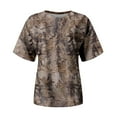 thumbnail image 4 of Camo T Shirt for Women Mens Maple Leaf Print Camouflage Crewneck Tees Summer Short Sleeve Oversized Y2k Streetwear Tops, 4 of 4