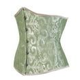 thumbnail image 3 of JFGHDG Body Corset Bustier Shapewear Gothic Corset Top Overbust Corset for Renaissance Short Corset Womens Corset Top Green 5xl, 3 of 4