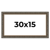 30x15 Frame Black Real Wood Picture Frame Width 2 inches | Interior Frame Depth 0.5 inches | Fitz