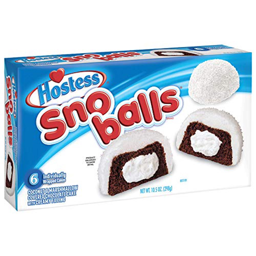 Hostess Sno Balls Individually Wrapped Cakes (6 count) 10.5 oz Box
