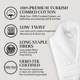 thumbnail image 4 of Adobella Women's Shawl White Bathrobe 100% Luxury Turkish Combed Cotton with Pockets (M-L), 4 of 6