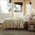 thumbnail image 5 of 3 Pcs Elegantly Embroidered 100% Cotton Oversized Quilt Bedspread Set TL140, 5 of 9