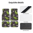 thumbnail image 3 of Daiia Dinosaur Skeleton Printed Car Floor Mats Set of 4, Durable Non Slip Auto Floor Carpet, Car Interior Carpets Proof Foot Pads Anti-Slip Cushion Automoetive Accessories, 3 of 6