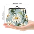 thumbnail image 2 of Daisy Elegant Coin Purse made of 0.7 Microfiber Zinc Alloy Jaws, 4.3x4.7 in/11x12 cm Size, 2 of 7