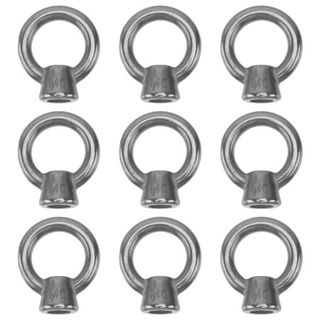 

Pavo 10Pcs Ring Nut Stainless Eye Nut Ring Shape Lifting Eye Ring Bolt Lifting Device