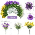 thumbnail image 2 of 18 Paquetes de Flores de Pensamiento Artificiales para Exterior, Flores Falsas Resistentes a los Rayos UV, Plantas Artificiales, Flores Falsas de Seda para Macetas de Exterior Hogar Jardín Oficina Pa, 2 of 9