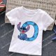 thumbnail image 3 of Camiseta de algodón para niños con letras ABCD y puntada blanca, camiseta con combinación de nombres para bebé, camiseta de dibujos animados Kawaii para niño y niña, top informal estilo Harajuku, 3 of 5