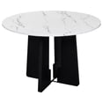 thumbnail image 6 of Harper & Bright Designs Round Dining Table for 4, Modern Kitchen Table with Faux Marble Top, Minimalist White Dinette Table, 6 of 11