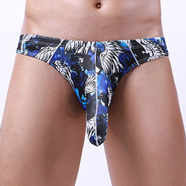 Bragas de cintura media-baja estampadas transpirables cómodas informales sexis a la moda para hombre Pompotops qyievc6566