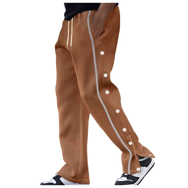 VBARHMQRT Chef Pants Men Mens Patchwork Sweatpants Casual Drawstring Pants Sportswear Trousers with Pockets