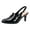 Black, variant on Slingback Kitten Heels for Women Closed Round Toe Patent Leather Loafers Business Office Casual Work Dress Shoes Black Size 8.5
