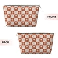 thumbnail image 2 of Picia Brown Palms Printed Leather Travel Toiletry Bag,Cosmetic Organizer, Makeup Travel Bag, Durable Travel Pouch, Compact Toiletry Bag, Travel Accessories, 2 of 6