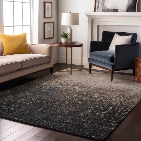 Addison Rugs Mayfield Premium Machine Washable Transitional Ombre Khaki Rectangle Rug, 10' x 14'