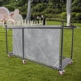 thumbnail image 4 of 33*75*39in Folding Table Cart Folding Table Trolley Table Cart with 6pcs Casters, 4 of 20