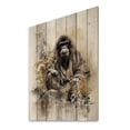 thumbnail image 2 of Designart "Orangutan Sumi Asian Painting I" Asian Print on Natural Pine Wood, 2 of 5