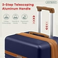 thumbnail image 6 of Joyway 5-Piece Luggage Set ABS Hardshell Spinner Suitcase with TSA Lock（Expandable 20"and 24" Carry-On）28"Checked Luggage-Navy Brown, 6 of 6
