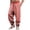 A-Red503, variant on XIAONU Mens Fun Print Cargo Pants Slim Fit Full Length Belted Waist Trousers Bold Whimsical Parade Bottoms