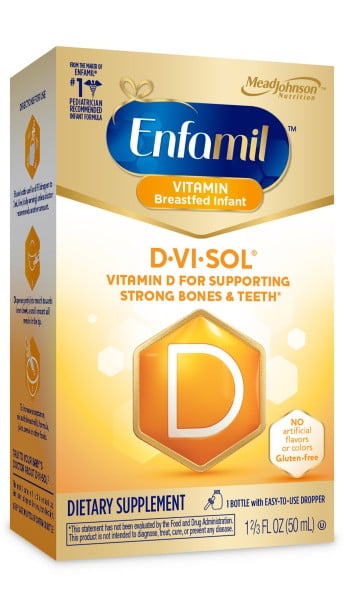 Enfamil D-Vi-Sol Vitamin D Supplement Drops for Infants, 50 mL dropper bottle